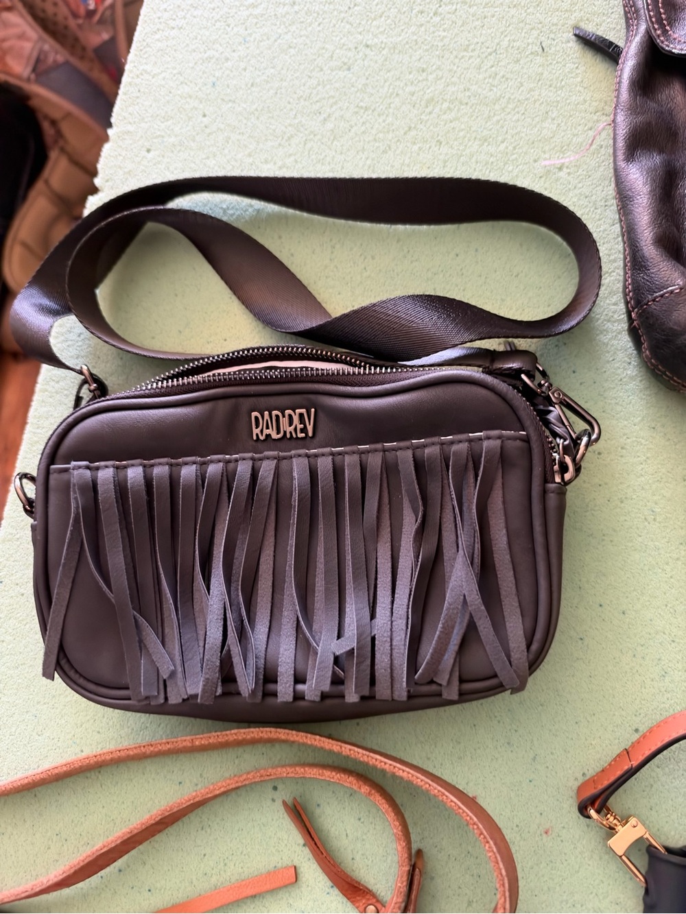 Black Fringe Crossbody Bag